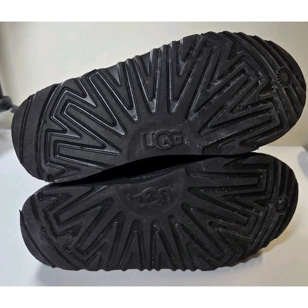 UGG KIDS LIL SUNSHINE II BOOT BALCK SUEDE WOOL LINED ZIP‎ UP LITTLE KID